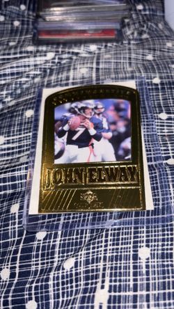 Upper deck John Elway broncos  gold commemorative 22 karat