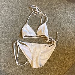Holister White Lace Bikini Swimsuit 