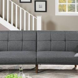 Brand New Grey Futon Sofa Sleeper 