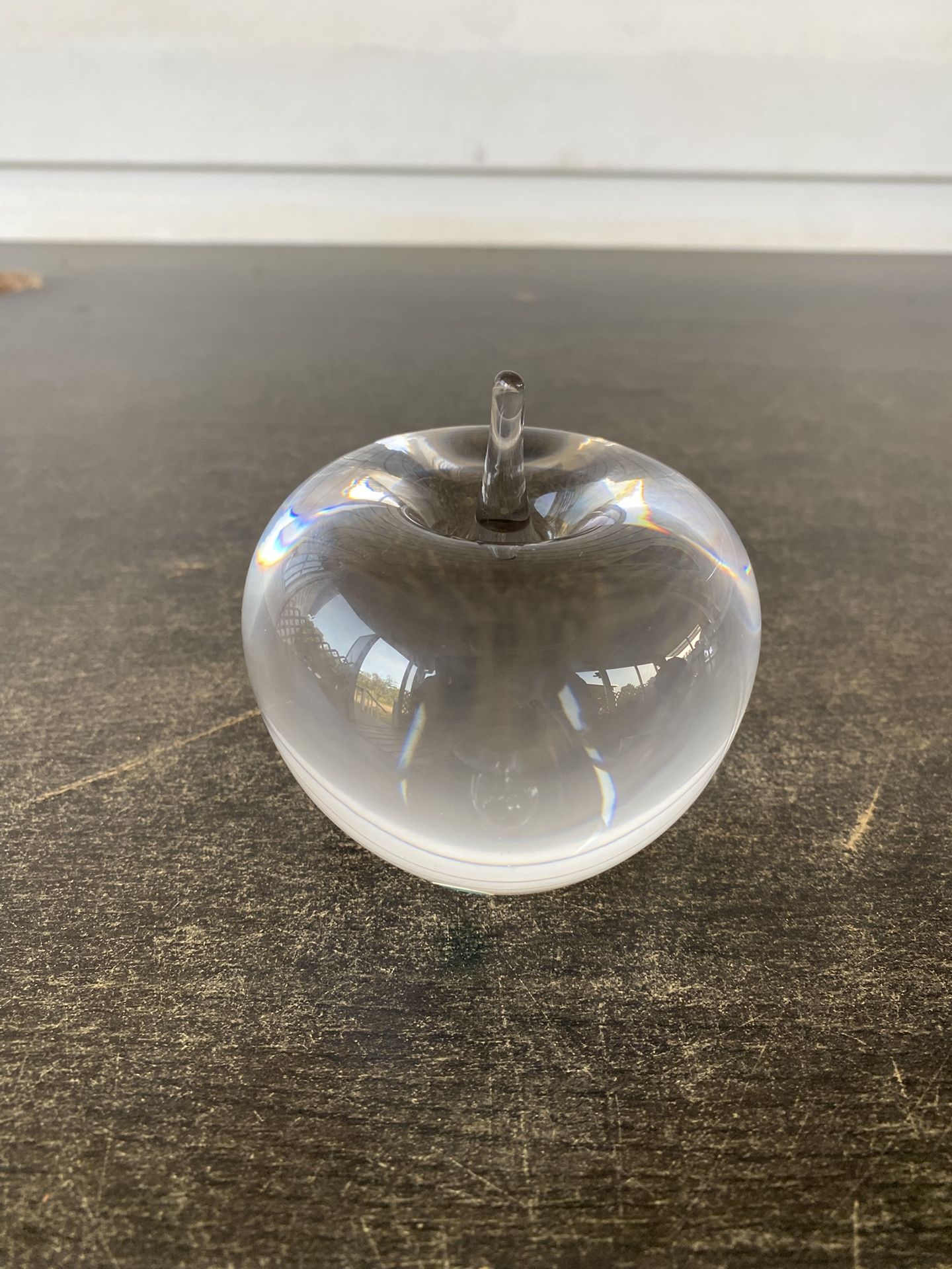 Authentic Tiffany & Co Crystal Apple Paperweight