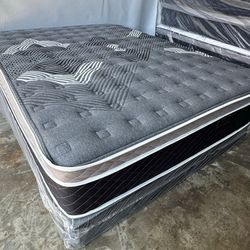 Queen Oasis Thermal Comfort Europillow Top 12inch Mattress!