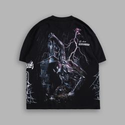 SPIDER-MAN TOMB "SIDE BY SIDE" SERIES OVERSIZED TEE IN BLACK