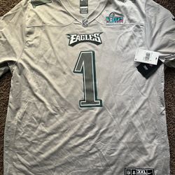 NEW Nike Philadelphia Eagles Jalen Hurts Super Bowl LVII Atmosphere Jersey 