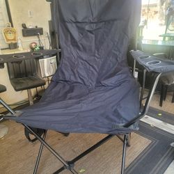 New huge  jumbo folding chair 6 cup holders ice chest attachment 