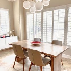 Custom Dining Table Farmhouse Country French Modern Rustic Solid Wood Set Restoration Hardware Insp Bench Hand Built Round Oval Counter Breakfast  