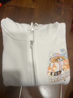 White Zip Up Sweater