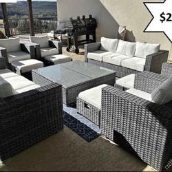 Brand New 10 People Seating Outdoor Sofa Deep Seating