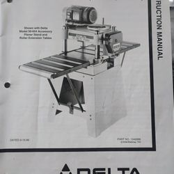 Delta 15 inch Planer W/Planer Stand & Roller Extensions
