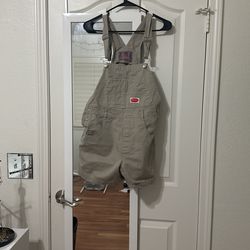 khaki overalls