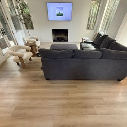 Huge Sectional Couch And Ottoman 