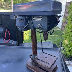 Bench top drill press works good needs belt fan belt