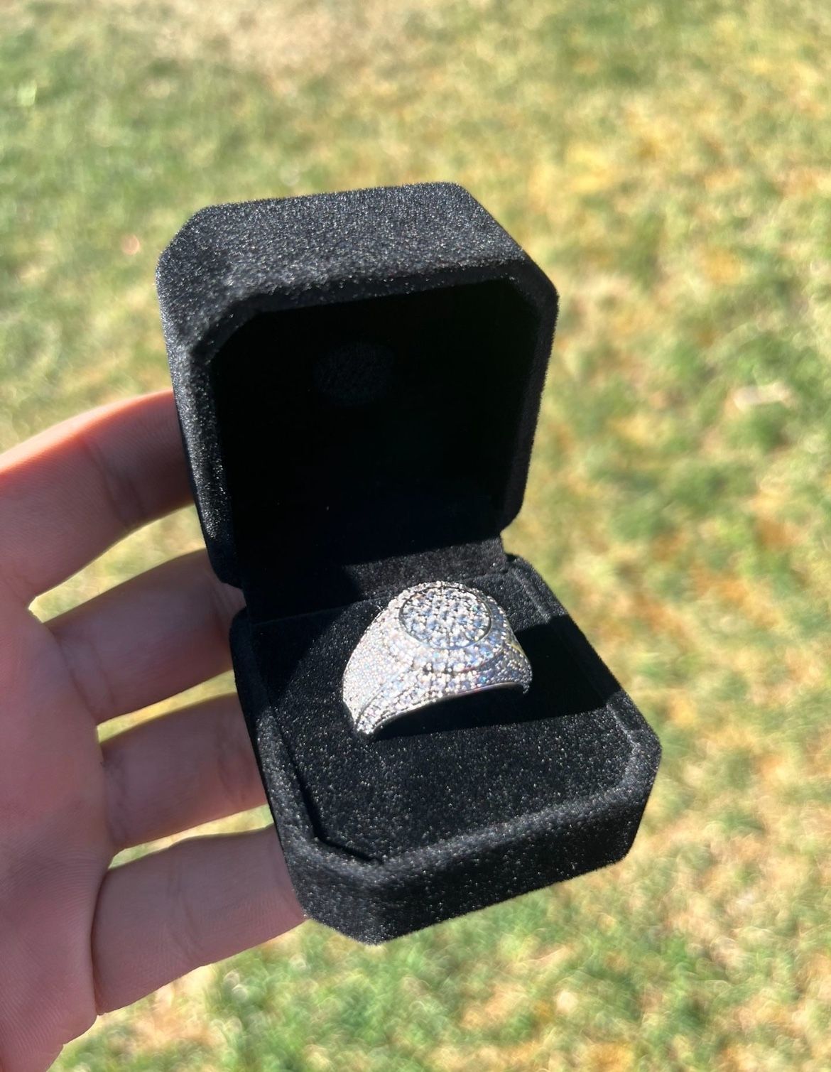 Moissanite Cluster Ring