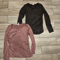 Long-sleeved maternity shirts