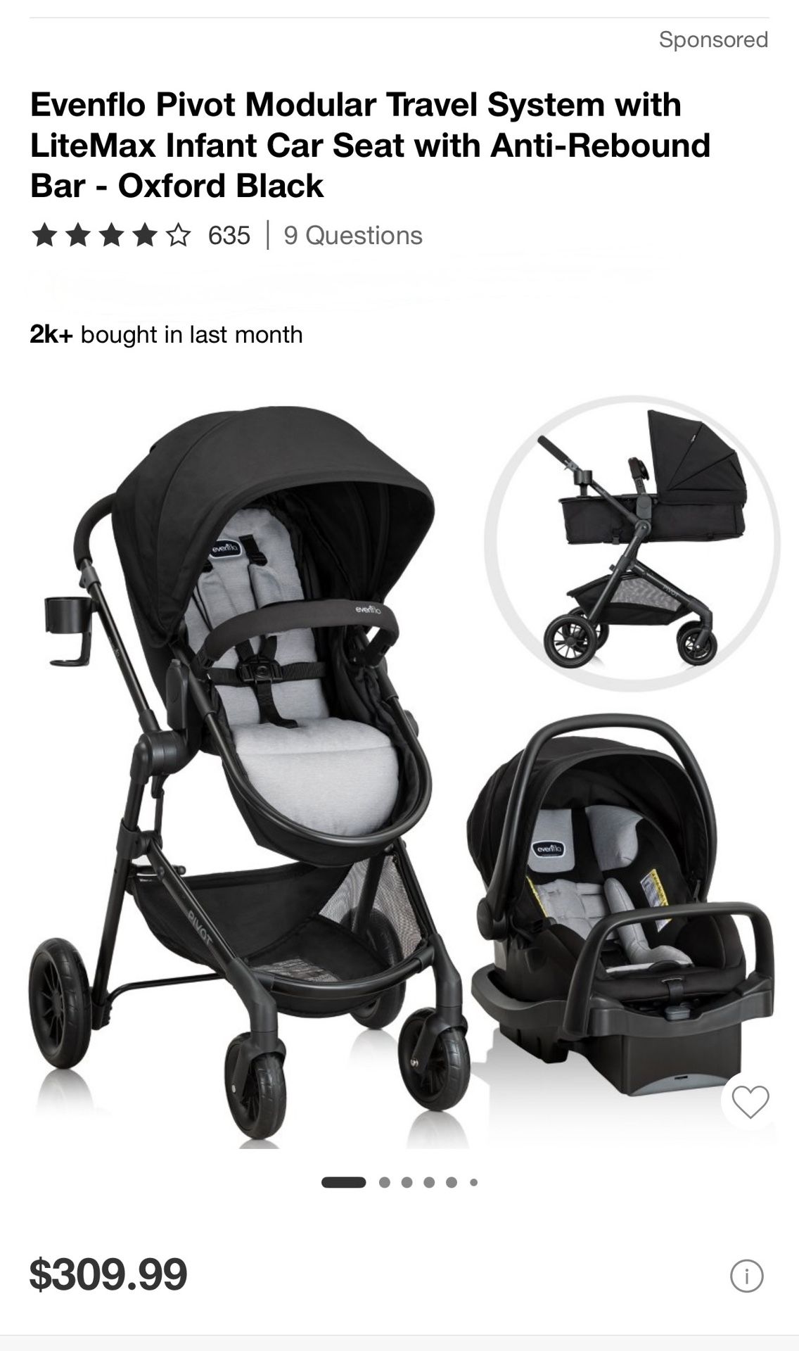 maxi cosi canopy Maxi-Cosi Peri 180 Rotating Infant Car Seat prespring_26 facing stroller NEOTEC II MATTE BLACK Power:Extra Heavy