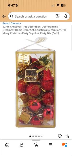 NEW 32Pcs Christmas Tree Decoration, Door Hanging Ornament Set, Christmas Decorations, Small