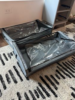 Under Bed Storage Bins w/ Clear Zip Top – Set of 2
