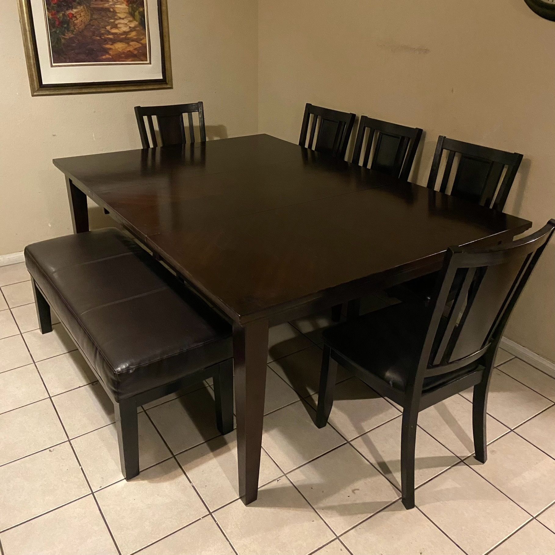 80inch Solid Wood Dining Set
