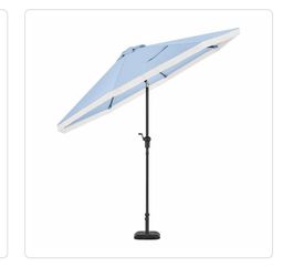 9ft aluminum market crank and auto - tilt patio umbrella