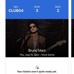 Bruno Mars Concert (2 Tickets  8/15 LA)