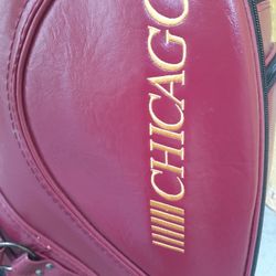Chicago Golf Club Bag Leather Edition Maroon Cherry