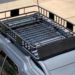 New 64x40 500 Lb Capacity Roof Rooftop Luggage Cargo Basket Rack Carrier Canasta Para Techo Maletas Maleton 