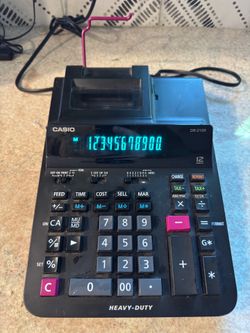 Casio DR-210R 12-Digit Printing Desktop Calculator Works