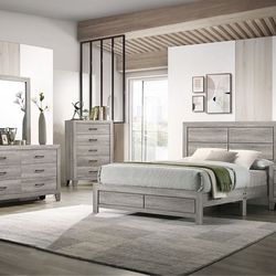 Brand New Queen Gray Bedroom Set! As Low As $55 Down With Acima!