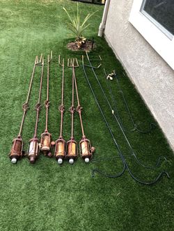 Outside tiki torches and other garden stuff