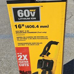 Dewalt Chainsaw 16" Flexvolt 24/60v New $260 