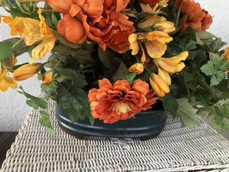 flowers in ceramic pots