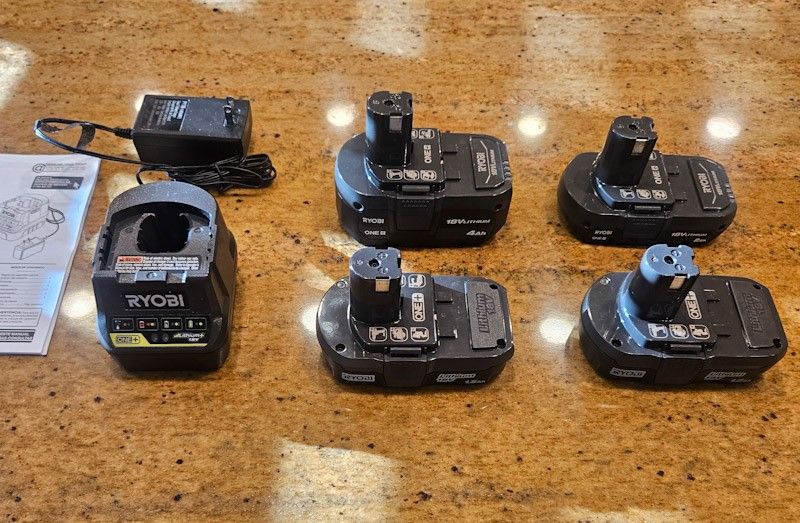 Ryobi One + 18V Lithium Batteries