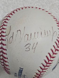 Fernando Valenzuela Signed Autograph Baseball JSA Authenticated