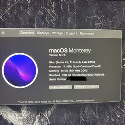 Apple iMac 21.5” 4K (Late 2015)