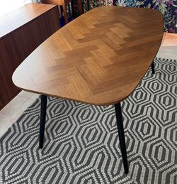 Bryce Chevron Wood Tapered Dining Table Cost Plus World Market Mid Century Modern Style