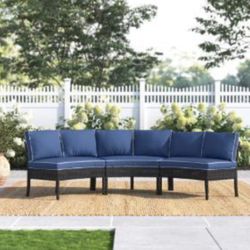 Half Moon Patio Furniture Set Curved Patio Furniture Semicircle Patio Set 🆕