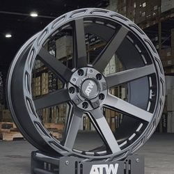 ATW EVERGLADES 22X10 5X127/139.7 ET-18 CB78.1 SATIN BLACK. SET OF 4 