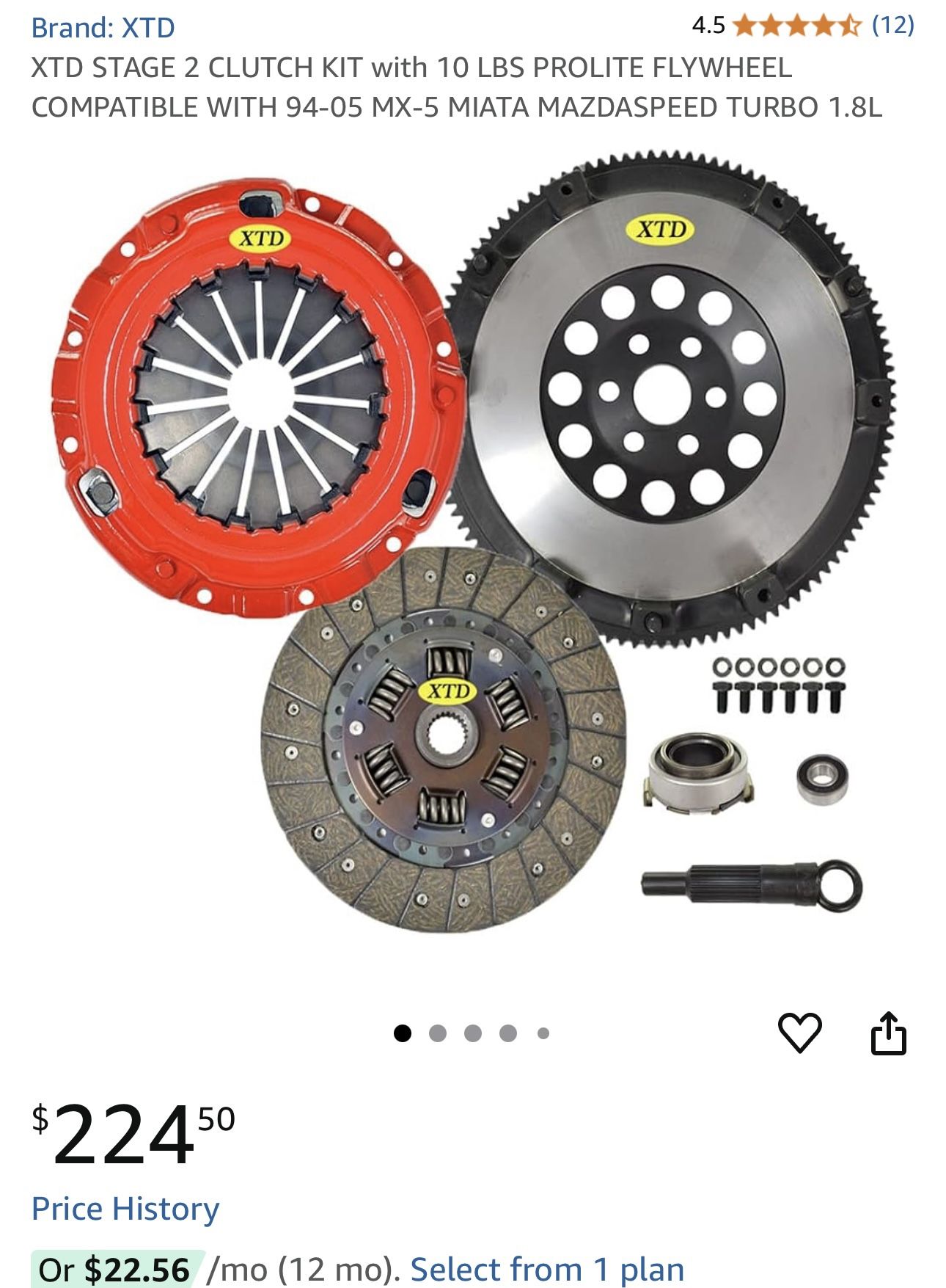 XTD Stage 2 Clutch & Flywheel for 94-05 NA Miata