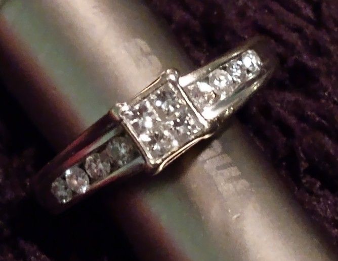 14kt, White Gold Ring