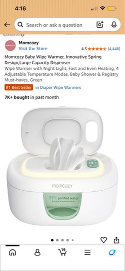 Momcozy Baby Wipe Warmer with Night Light