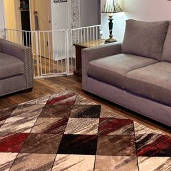 Almost New Grey couch & Loveseat