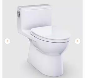 Redington 12 in. Rough In 1-Piece 1.28 GPF Single Flush Elongated Toilet in Cotton White, Soft Close Seat Included