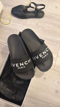 Givenchy Paris Black Slide Sandals