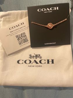 Coach New York Rose Gold Slider Bracelet