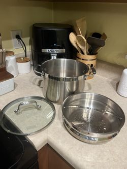 Tramontina professional stainless steel stock pot Dutch oven steamer