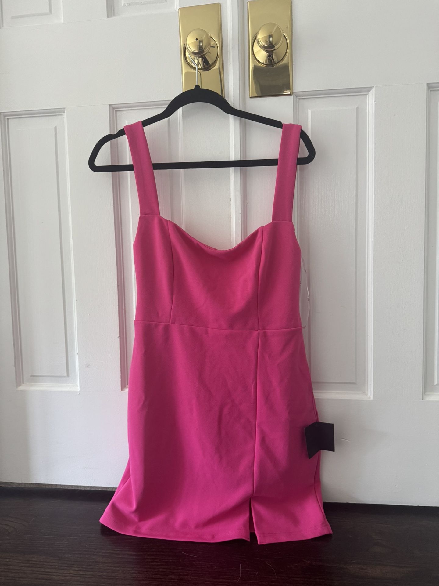 Pink cute midi dress