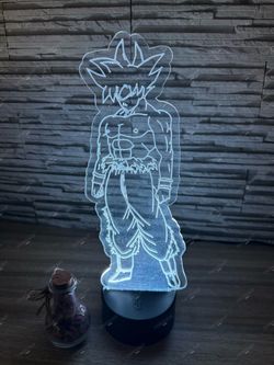 Goku Mui 3D LED Lamp | Custom Room Decor & Perfect for a Gift 🎁