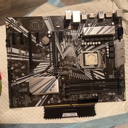 Z390-P Motherboard with cpu and ram