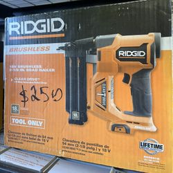Ridgid 18V Brushless Brad Nailer 