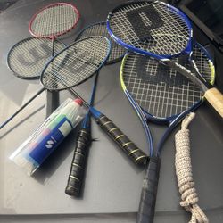 tennis rackets and badminton rackets