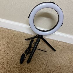 6 inch LED Dimmable  Ring Light with Tripod Stand with USB cable, 3 Light Modes